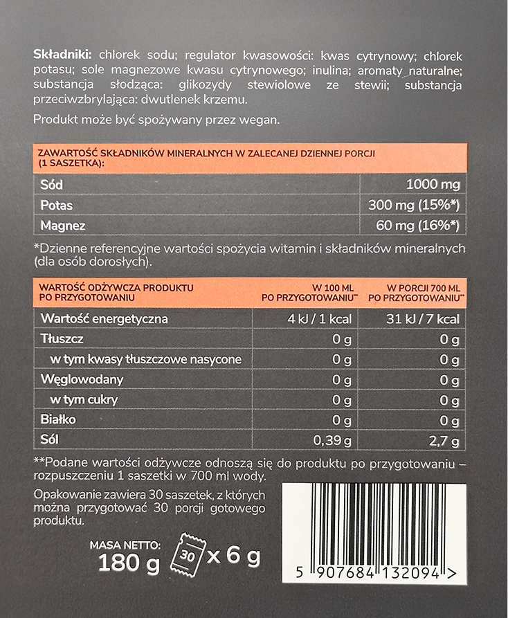 salt. Elektrolity | Brzoskwiniowy